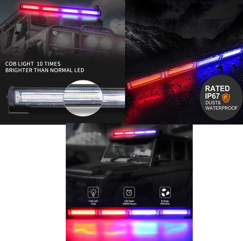 MATIES Led Police Bar Light Flasher With Cigar Lighter Universal For All  Vehicle 158 Car Fancy Lights Price in India
