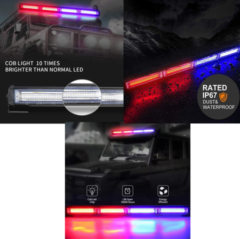 MATIES Led Police Bar Light Flasher With Cigar Lighter Universal For All Vehicle 201 Car Fancy Lights Price in India