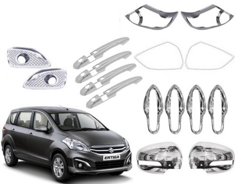SNTP Exterior Chrome Accessories Combo Kit for Ertiga Type (2015