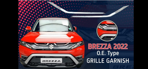 junior New Brezza 2022 Fancy Chrome Front Garnish Grill Strips OE