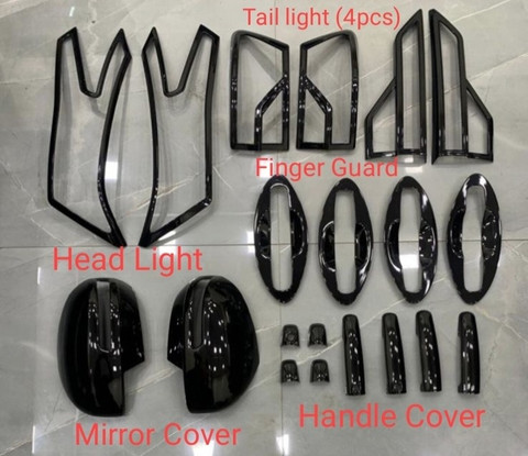 AutoBlinq Piano Black Glossy Combo Kit Exterior Garnish Accessories for New  Brezza 2022 Glossy Maruti Vitara Brezza ZDi, Vitara Brezza VXI Petrol,