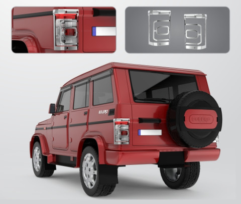 AutoZone Tail Light Cover Chrome Finishing Suitable For Mahindra Bolero  (2020-2023) Chrome MAHINDRA Bolero Rear Garnish