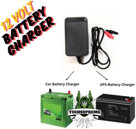 TechSupreme 12 Volt Bike Car UPS Battery Charger 14 Volt Amp