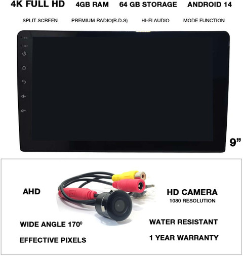 Qualstar Zyper 9 inch 4GB RAM, 64 GB Storage with fish Eye camera