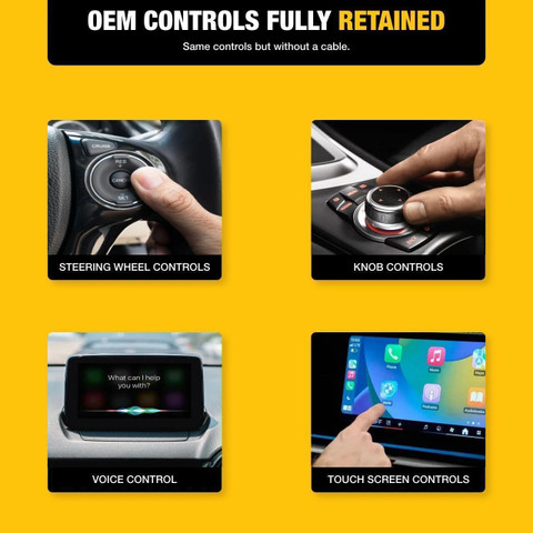 Cardroid AutoLink C20 Wireless CarPlay & Android Auto Adapter Convert ...