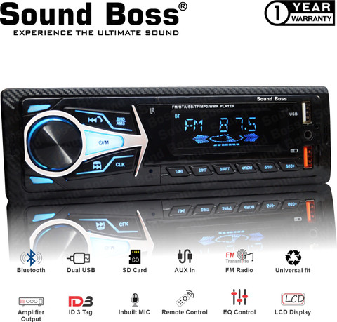 Sound Boss HI-FI SB-121 Charge Pro+ Dual-USB/FM/SD/AUX/Bluetooth