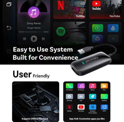 Ottocast Play2 Video Ultra wireless android auto/Carplay 4+32GB