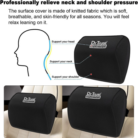 Dr Trust Black Memory Foam Car Pillow Cushion for Kia Price in