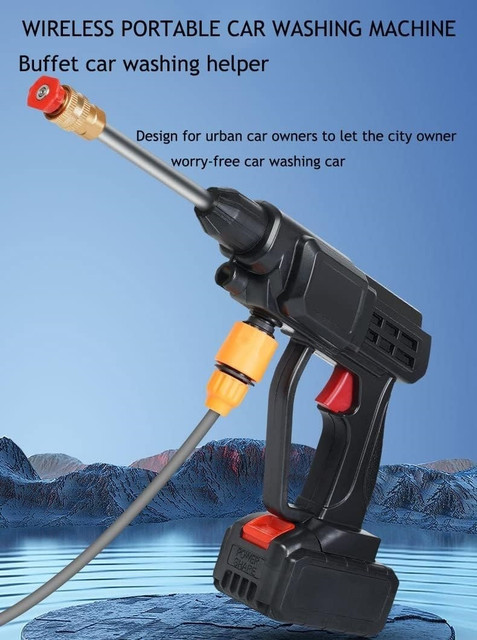 WunderVoX Battery Pressure Washer 48 V 4000 mAh Battery Car Wash Gun  Pressure Washer