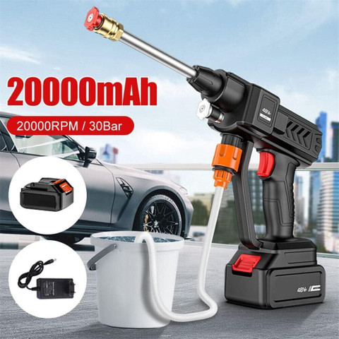 WunderVoX Battery Pressure Washer 48 V 4000 mAh Battery Car Wash Gun  Pressure Washer