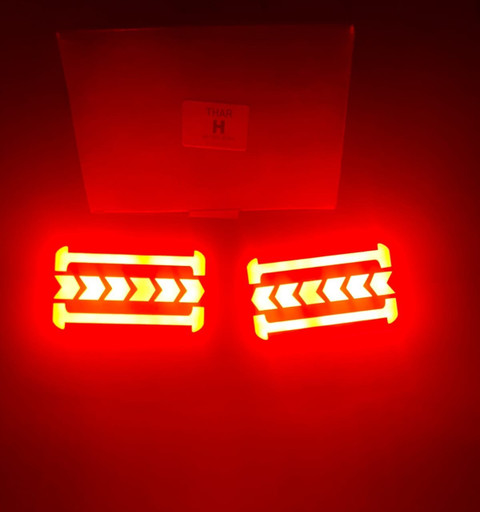Automotive Led Arrows EliteAuto Rear Bumper Led Arrow Reflector/DRL Mahindra Thar with Matrix ...
