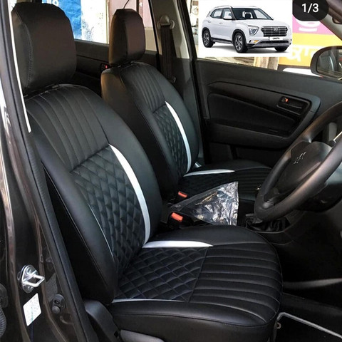AutoSafe Leather Car Seat Cover For Hyundai Creta Price in India