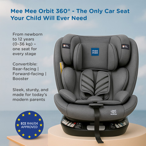 Baby Plus Car Seat MeeMee Orbit 360 Rotatable Convertible ISOFIX