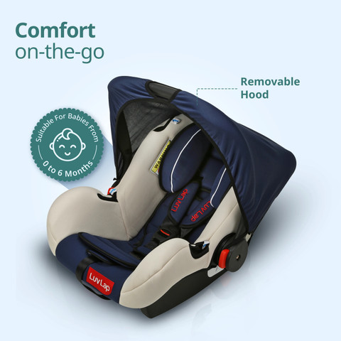 LuvLap 4-in-1 Infant/Baby Car Seat cum Baby Carry Cot, for New Born Baby to  15 Months, Baby Car Seat