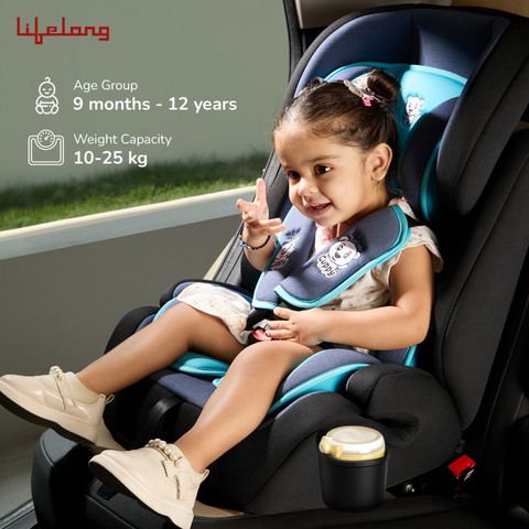 Lifelong Cuppy Car Seat with Isofix for months to 12 years old Kids  LLCCS022 Baby Car Seat