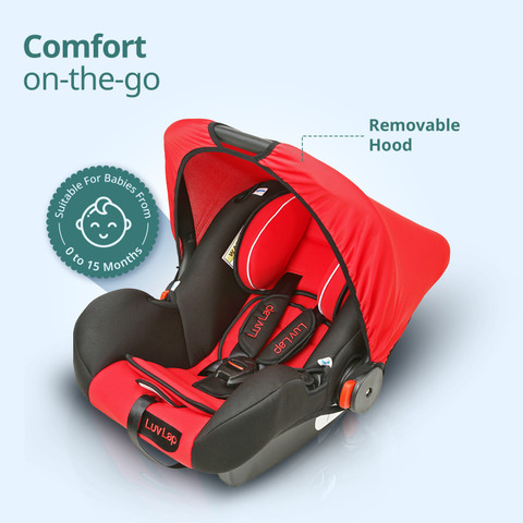 LuvLap 4-in-1 Infant/Baby Car Seat cum Baby Carry Cot, for New