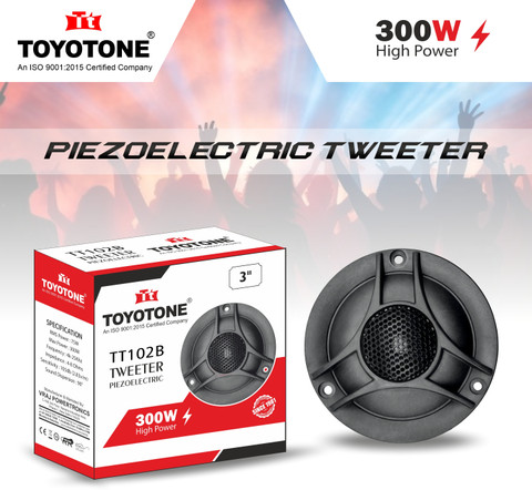 TOYOTONE 3 Inch High Power Dome Tweeter for Car & Home Music