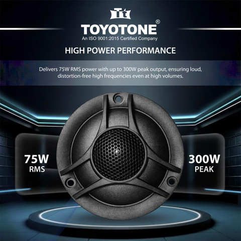 TOYOTONE 3 Inch High Power Dome Tweeter for Car & Home Music