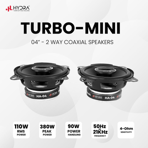 Hydra Inch Way coaxial car speaker twitter TURBO-MINI Coaxial Car  Speaker