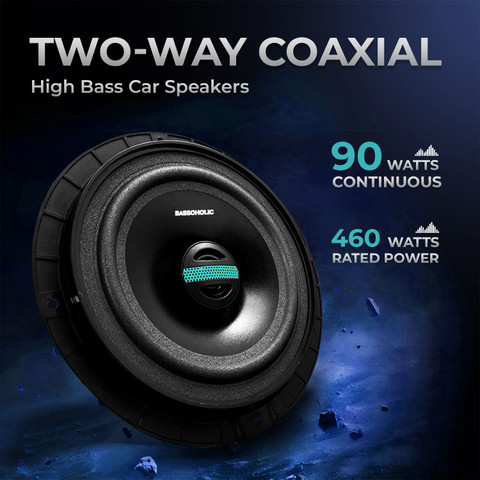 BASSOHOLIC BLSP065 Two Way Inches Coaxial High Bass Speakers