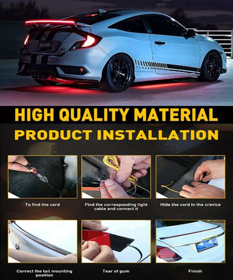 AYW Spolier LED Car Tail Strip Brake Light/Turn Signal For Creta ...