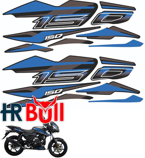 Blue Colour Pulsar 150 Stickering Model Purosun Sticker Decal For
