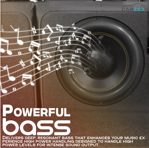 CARZEX 12 Inch Subwoofer 400W RMS, 4-ohms with 1600W Peak Power 4