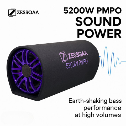 ZESSQAA ZQ-1001BST-Purple 10 Inch Active Car Bass Tube | Inbuilt