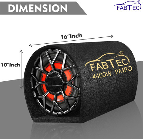 FABTEC Active Car Inch Plug and Play Bass Tube (Built-In