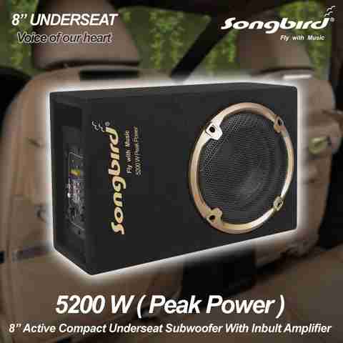 songbird car_subwoofer_8 inch Car High Sound Car Speaker (Black