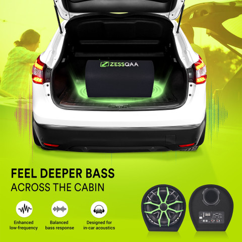 ZESSQAA ZQ-1001BST 10 Inch Active Car Bass Tube | Inbuilt