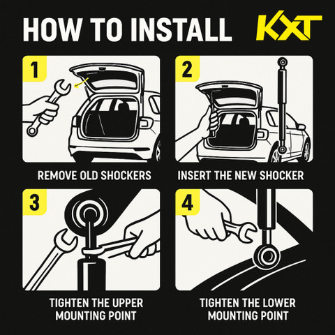 Kxt Rear Dicky Shocker Set of 2 Hatchback Liftgate for Enjoy Car