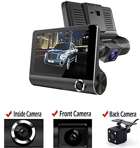 MATIES 1080P inches LCD car Dash Cam for car security Reverse Assist  Camera System Black LCD