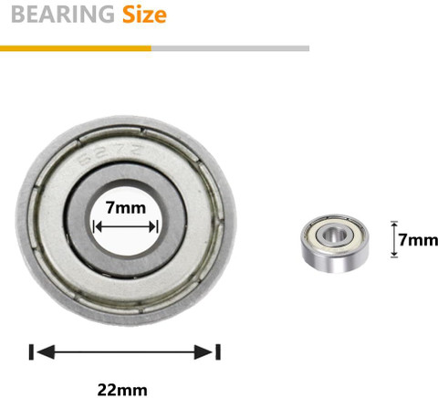 ZMB 627 zz Pack of 10 pieces ID-7MM | OD-22MM | WIDTH-7MM Ball