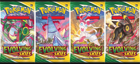 CrazyBuy Pokemon Sword & Shield Evolving Skies Booster Cards Pack