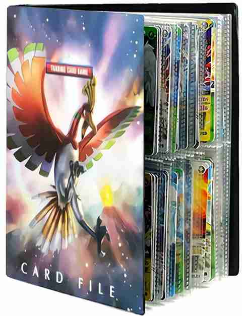 pokemon big card binder 3D for High Capacity Trading card binder holder with plenty of room to hold 400 trading cards Pokmon, Silhouettes PRO-Binder 9-Pocket Full