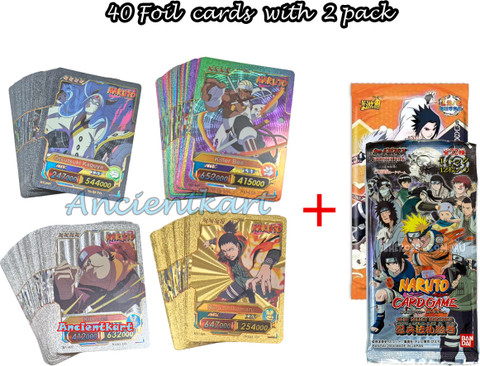 AncientKart Naruto Rainbow Black Gold Silver PVC waterproof set of