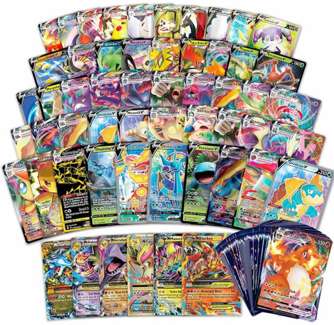 CrazyBuy Pokemon TCG 100 PCS Ultra Shiny Cards Includes EX GX V Max Star  Compatible Cards - Pokemon TCG 100 PCS Ultra Shiny Cards Includes EX GX V  Max Star Compatible Cards .