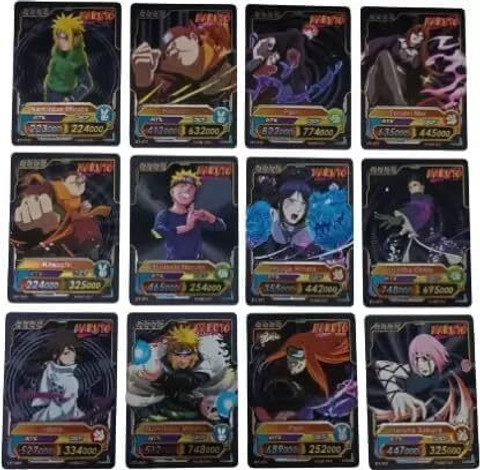 CravingKart Naruto Black Foil Anime Card Game – 55 Playing Cards