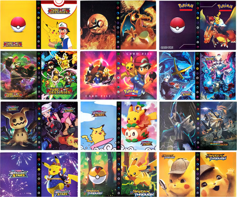 books for pokemon cards 4 Mini Album Binders Bundle - Sleeves Included - Protect Your Deck In Style - Cool Graphics Featuring Your Favorite Pokemon Characters each with four side pockets for standard trading cards Pokmon Collector's Value Guide -