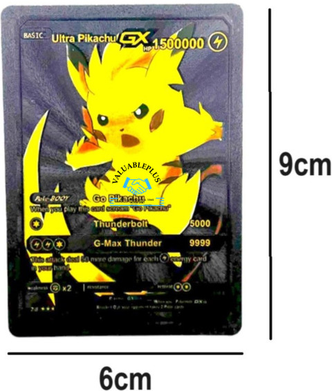 valuableplus 10Pcs Pokémon Playing Cards Golden Black V GX EX DX Card  (5Pc Each Color)