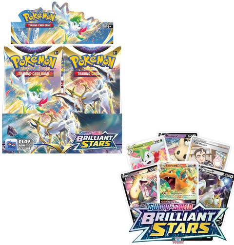 AncientKart Brilliant Stars 36 booster packs with shinning cards EX,GX,Vmax,V,Vstar  - Brilliant Stars 36 booster packs with shinning cards EX,GX,Vmax,V,Vstar .  shop for AncientKart products in India. | Flipkart.com