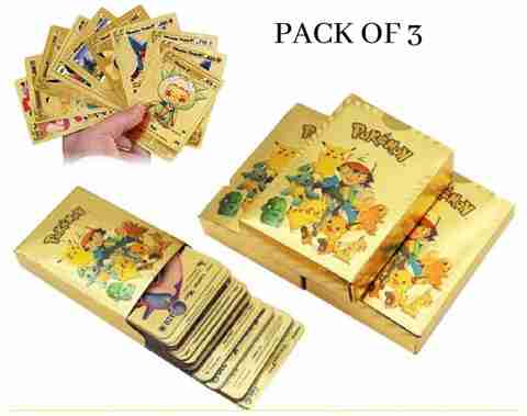 Spoton Enterprise 3 pack combo Pokemon gold cards v star v max rare gold  foil cards (165 cards) - 3 pack combo Pokemon gold cards v star v max rare  gold foil
