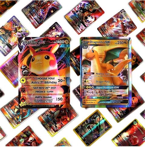 Thrifx Pokemon Cards 200 Pcs Basic Gx Vstar Vmax Cards Trainer