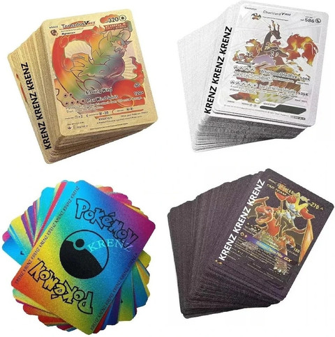 BRAND HOME Pokemon Playing 20 Gold, 20 Silver & 20 Black 20 Rainbow Cards  All Rare Series - Pokemon Playing 20 Gold, 20 Silver & 20 Black 20 Rainbow  Cards All Rare