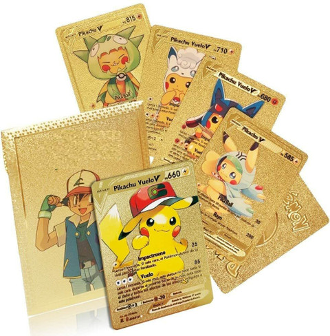 CrazyBuy Pokemo Cards 10 Pcs Golden Foil Cards V Series Cards Vmax GX Rare Golden  Cards - Pokemo Cards 10 Pcs Golden Foil Cards V Series Cards Vmax GX Rare Golden  Cards .