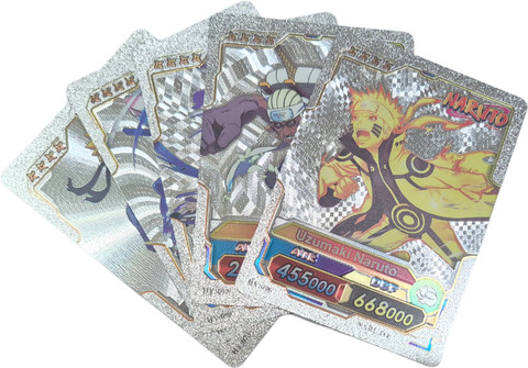 AncientKart Naruto Rainbow Black Gold Silver PVC waterproof set of