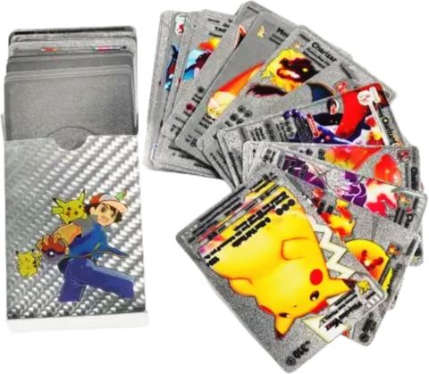 ポケモンカード AR 55枚セット WOYR Waterproof 55pcs Pokemon TCG Silver Card Box V Series Vmax Gx