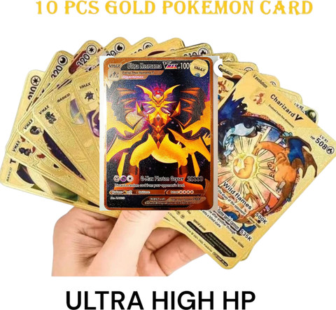 moi moi 10 pcs gold high hp above 1000 cards vmax Gx trainer cards - 10 pcs  gold high hp above 1000 cards vmax Gx trainer cards . Buy Pokemon, Pikachu  toys