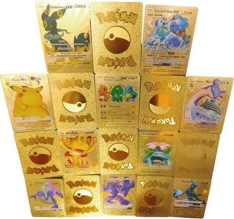 JGG Jain Gift Gallery Pokemon 55 gold Cards (golden) - Pokemon 55